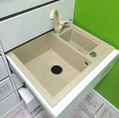 Мойка TOLERO R-109 cафари №102С, смеситель ВЫСОКИЙ КРАН ЭКО опал