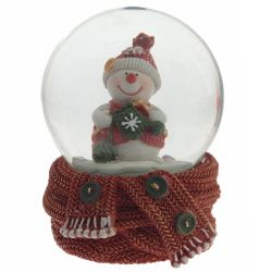GAEM Фигурка декор в стекл шаре "Снеговик-добряк", D 6.5 см, L6,5 W7,5 H8,5 см