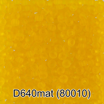 Бисер Чехия "GAMMA" круглый 4 10/0 2.3 мм D640 mat желтый мат. ( 80010 )