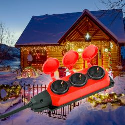 Удлинитель силовой ЭРА UK-3e-3x1,5-40m-IP44(KG) с заземлением 3 розетки каучук 40м КГ 3х1,5мм2 IP44 | Силовые удлинители