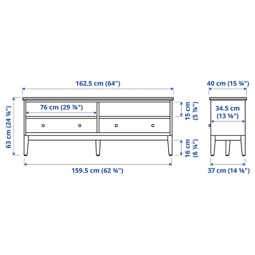 Тумба под телевизор - IKEA IDANÄS/IDANAS, 325x40x211см, коричневый/светло-коричневый, ИДАНЭС ИКЕА