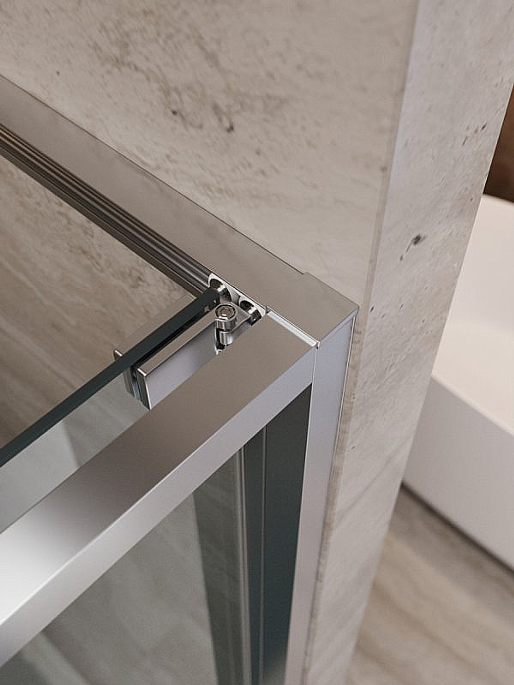 Душевая дверь Cezares LUX 140 B-FS-11-140-C-CR стекло прозрачное/профиль хром