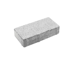 Тротуарная плитка ПРЯМОУГОЛЬНИК 200x100 мм - Гранит Белый