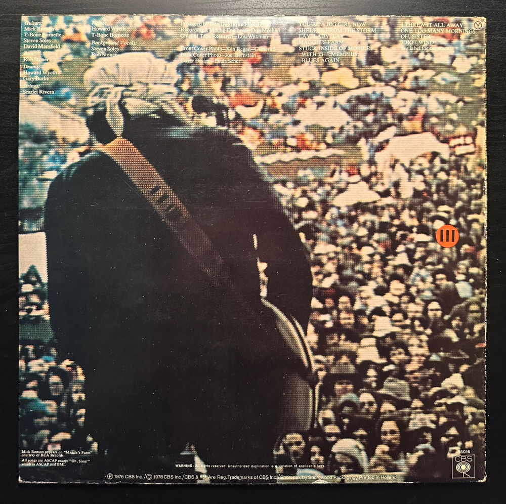 Bob Dylan - Hard Rain (Голландия 1976г.)