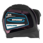 Рулетка "Doppelhaken",8 м x 25 мм,двухсторонний зацеп,Нейлон,двусторонняя шкала,автоматическая фиксация Gross