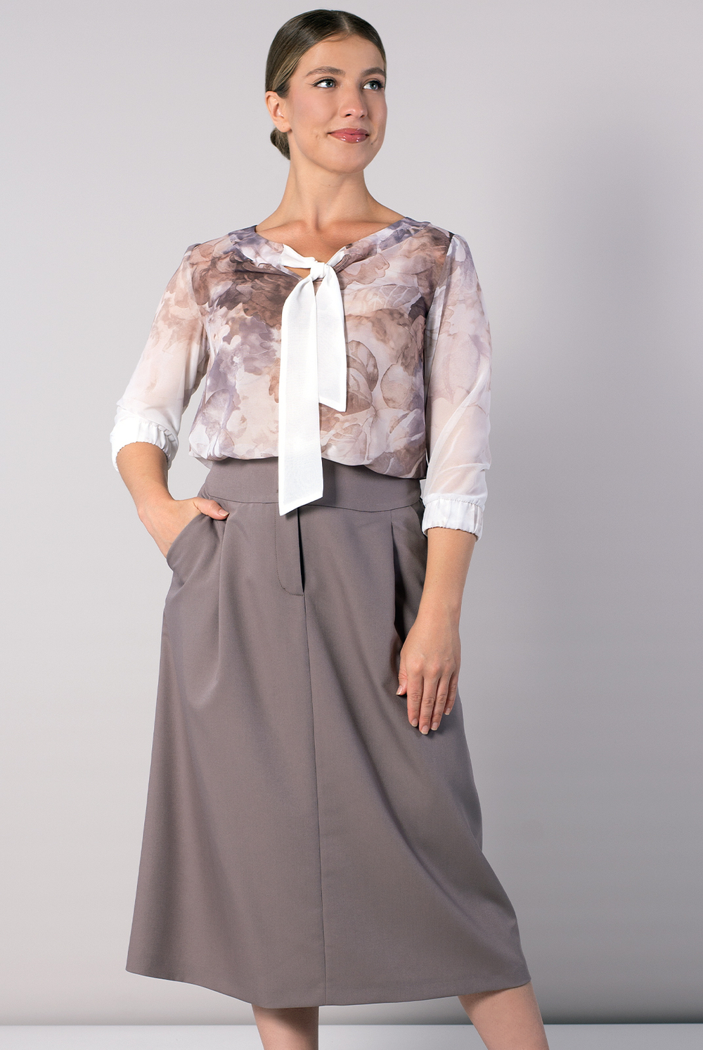 Юбка женская 4390ВП, какао #481Как014390ВП