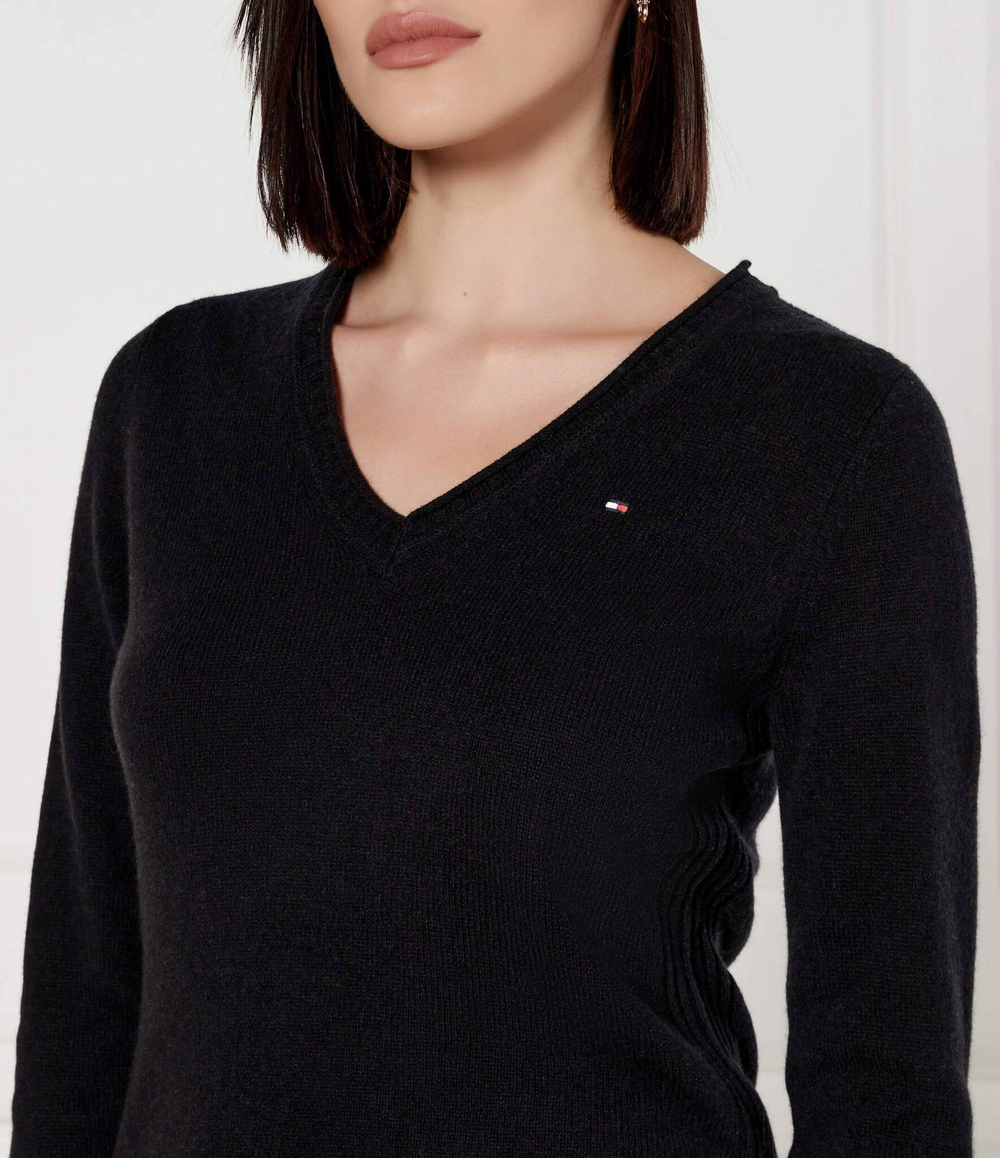 Шерстяной свитер Tommy Hilfiger - черный(WW0WW43505)