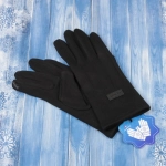 Перчатки женские с утеплителем «MINAKU», цвет черный, размер 23*8,5см, (пакет с подвесом)