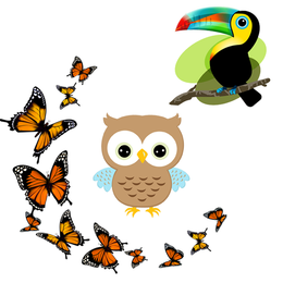 Бабочки и Птицы