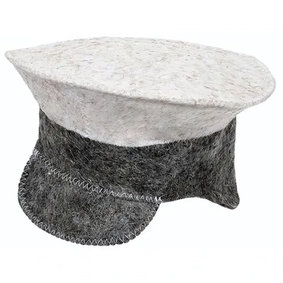 Шапка банная классическая «Фуражка», цвет комбинированный, (без упаковки)