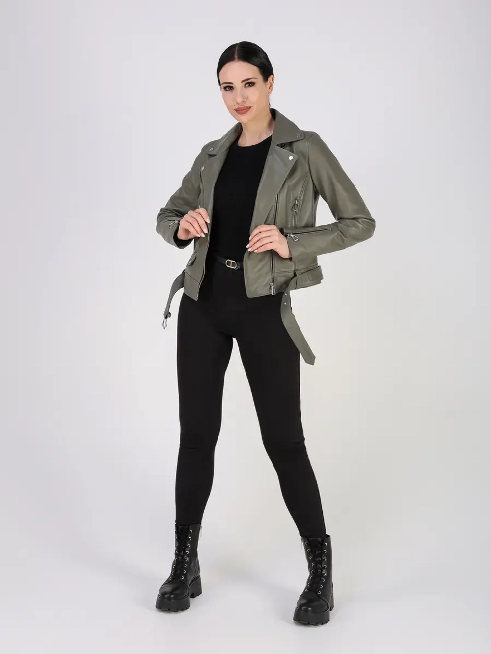 Кожаная куртка демисезонная косуха