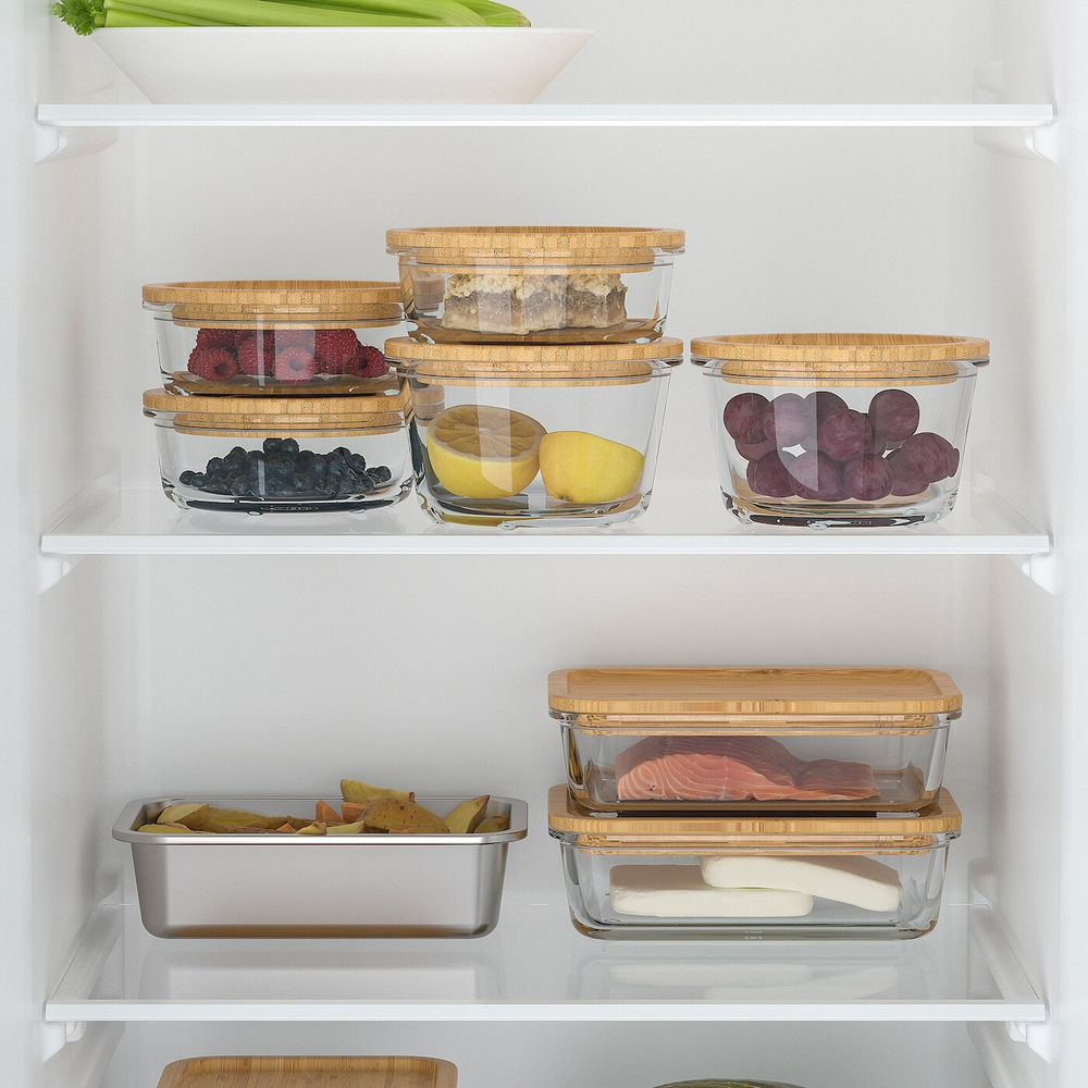 IKEA 365+ Контейнер для пищевых продуктов, прямоугольный/нержавеющая сталь, 1,0 л