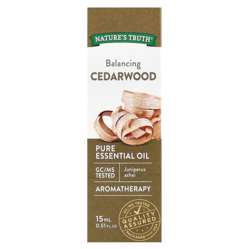 Nature's Truth, Чистое эфирное масло, сбалансированный кедр, 15 мл (0,51 жидк. унц.)