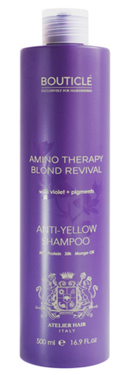 Шампунь с анти-желтым эффектом для осветленных и седых волос - Bouticle Anti-Yellow Shampoo 500 мл