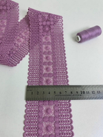 тесьма плетеная, розовый темный, 7,5см AF9189