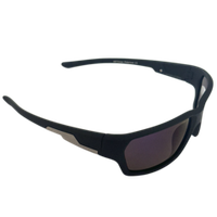 Очки Поляризац. APm205-C5 без чехла (Оправа чёрный с метал. вставкой Линзы серые/напыление синие) UV400