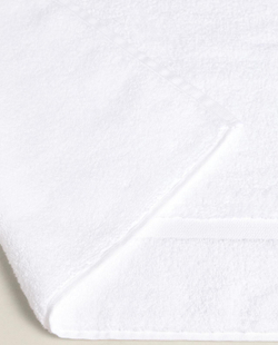 Zara Home - Нескользящий коврик для ванной из мягкой махровой ткани, белый, 60x90 см