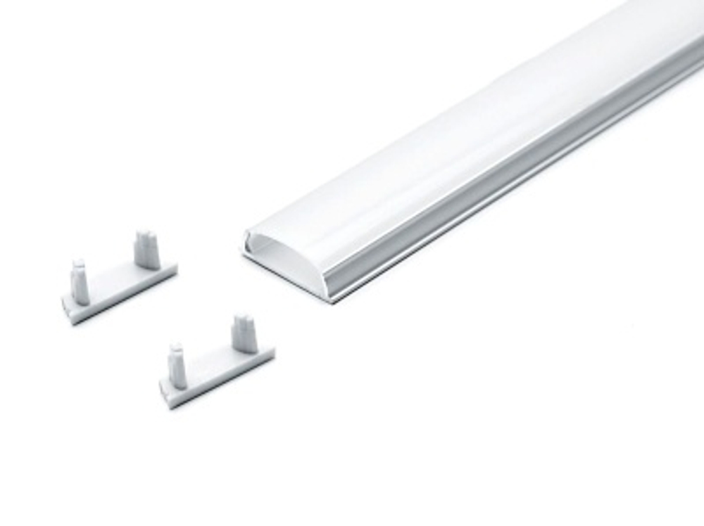 Профиль накладной Feron САВ264 для светодиодной ленты 2000*15*6,4 2м гибкий серебро 2 заглушки, 4