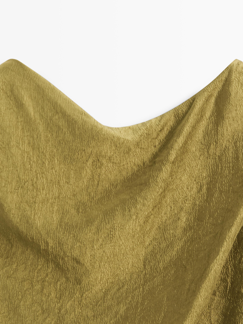 Massimo Dutti Длинное плиссированное платье, фисташково-зеленый