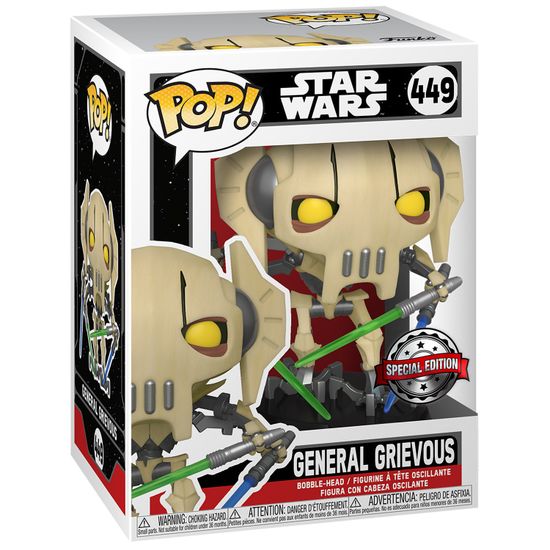 Фигурка Funko POP! Bobble Star Wars General Grievous (Exc) (449) 56139 / Фигурка Фанко ПОП! по мотивам франшизы "Звездные войны", Генерал Гривус