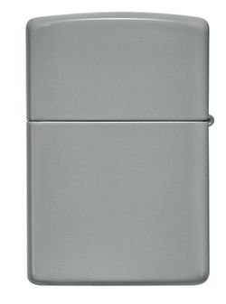 Зажигалка Zippo Classic с покрытием Flat Grey серая глянцевая (49452ZL)