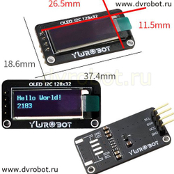 Дисплей OLED/128*32 YwRobot-синий