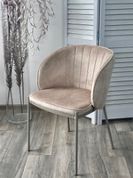 Стул М-City DISAUR Диана (Diana) 207 Античный Бежевый, Велюр, Латте каркас