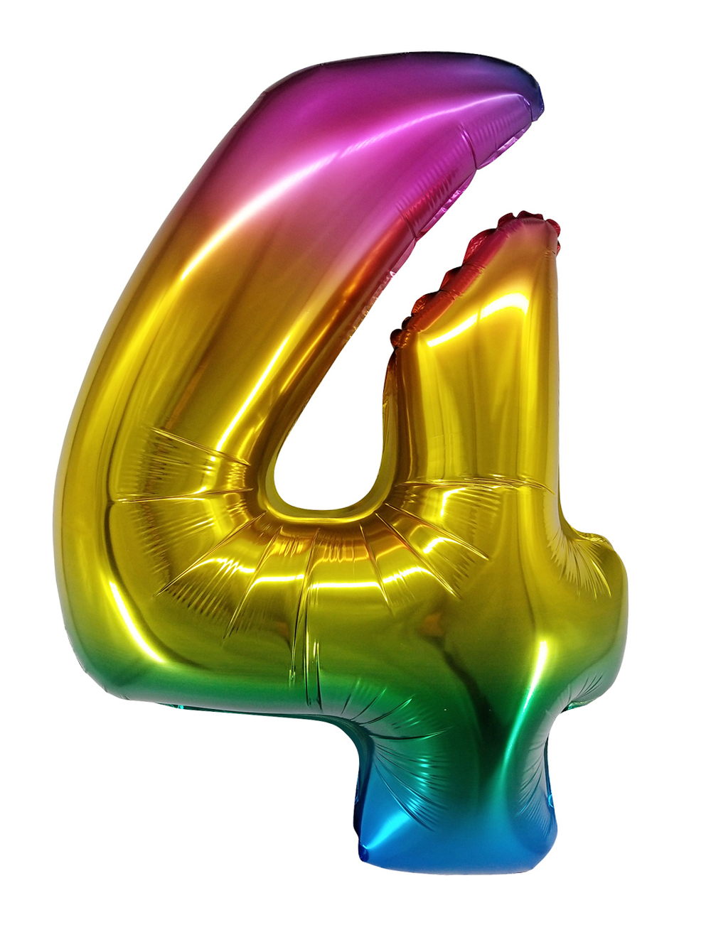 К 34" Цифра 4 Радужный Градиент 86 см.
