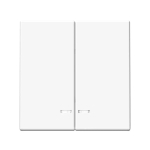 ARTGALLERY 2-клавишный ВЫКЛЮЧАТЕЛЬ с подсветкой, сх.5а, 10АХ, механизм, быстрозажим. клем., БЕЛЫЙ