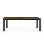 Стол Atta 160 (220) x90 антрацит, коричневый, керамика