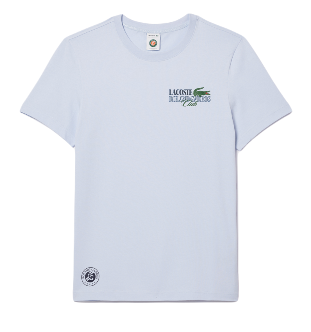 Мужская теннисная футболка Lacoste Roland Garros Edition Sport Cotton T-shirt - phoenix blue