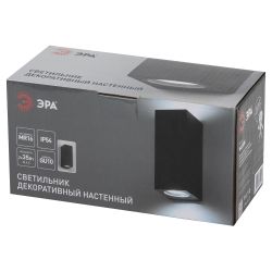 Декоративная подсветка ЭРА WL38 BK MR16/GU10 черный для интерьера и фасадов зданий | Фасадная декоративная подсветка