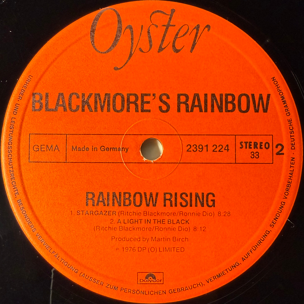 Rainbow - Rising (Германия 1986г.)