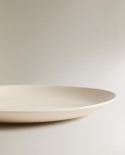 Zara Home тарелка десертная из каменной керамики, цвет кремовый, 21 см