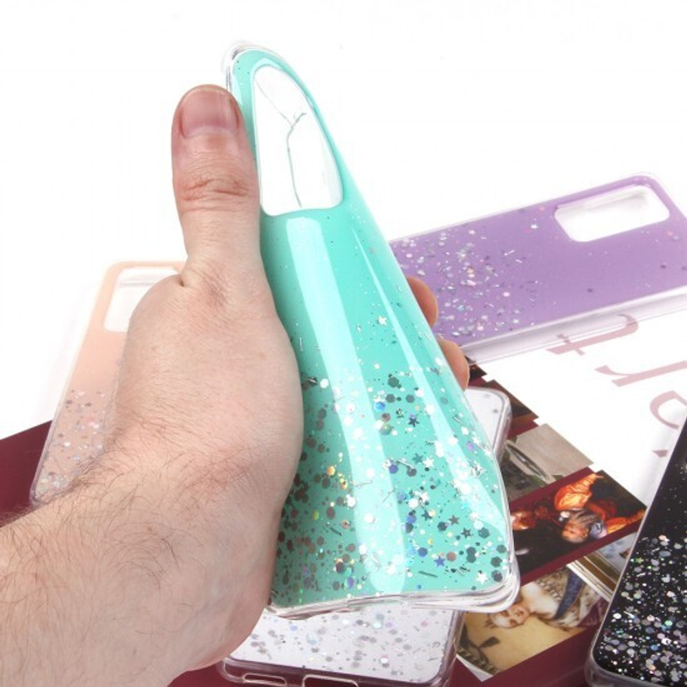 Чехол ТПУ с блестками для Huawei P40, 011057 Мятный