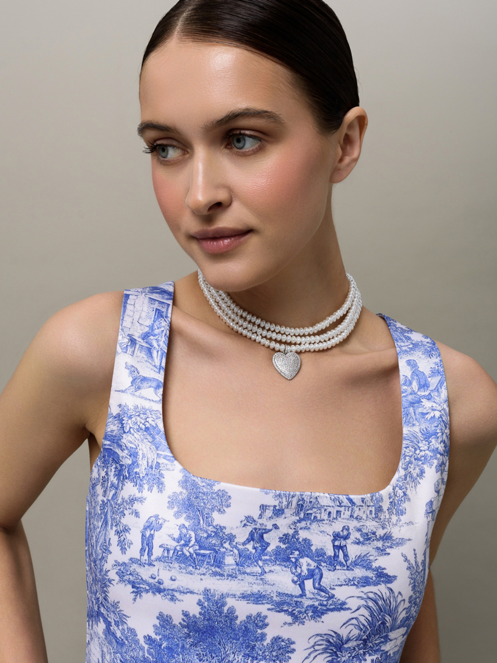 Колье "Trio" из перламутра Silver