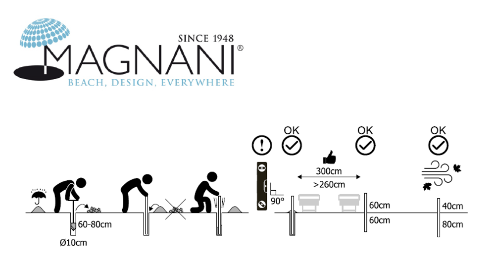 Зонт пляжный профессиональный с клапаном Magnani Cezanne, тортора