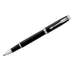 Ручка-роллер Parker "IM Essential Muted Black CT" черная, 0,8мм, подарочная упаковка