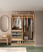 Шкаф - IKEA PAX/ПАКС ИКЕА, 58х150х201,2 см, светло-коричневый