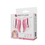 Розовые виброприщепки для сосков Leaf (Цвет: розовый)