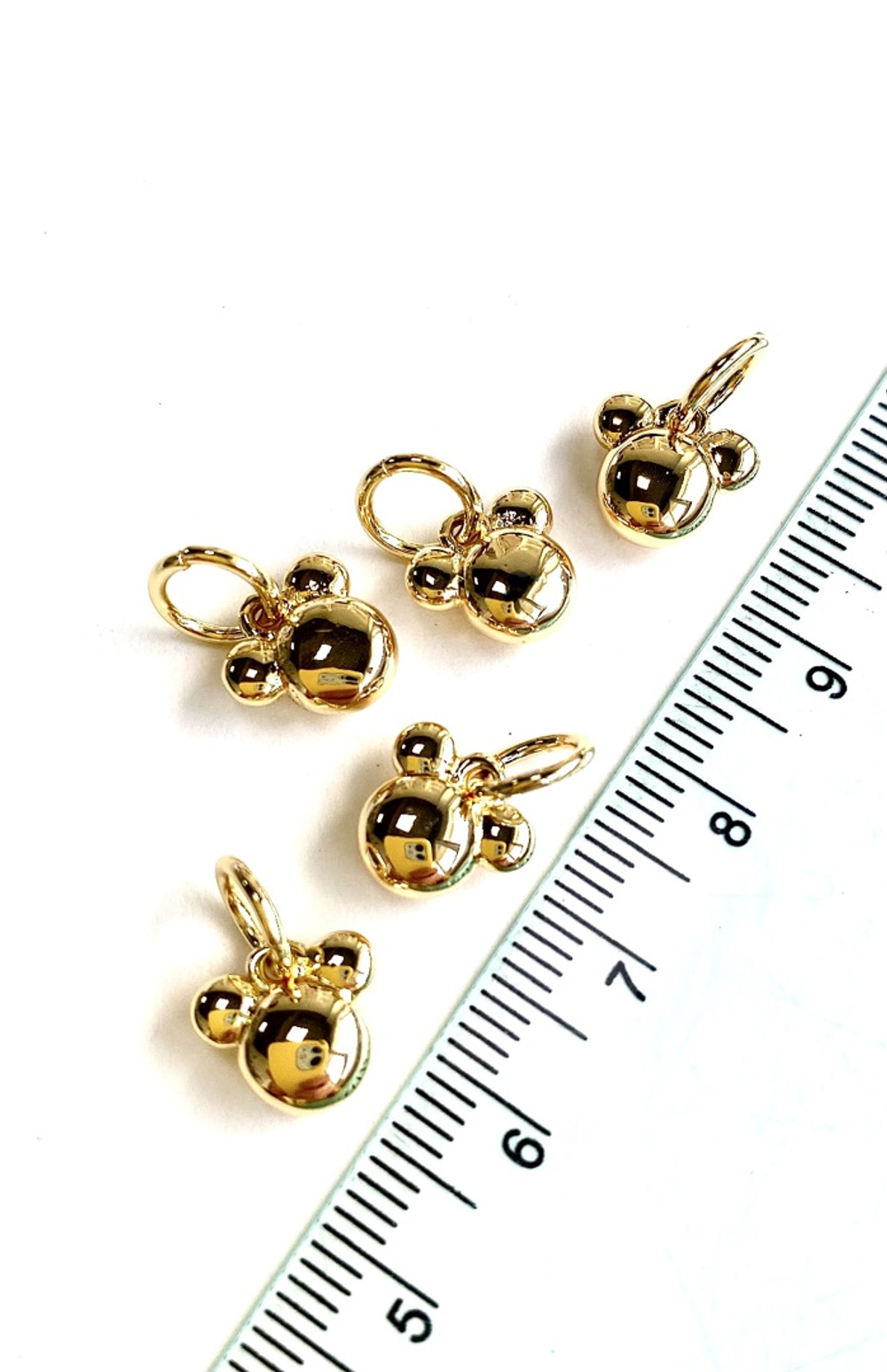 0470-з Подвеска "Микки Маус" 8 мм, позолота, шт