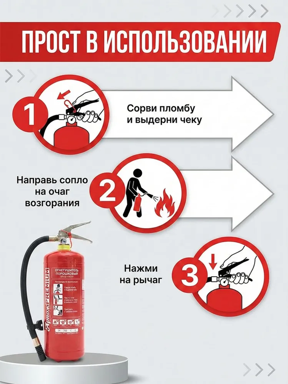 Огнетушитель порошковый ОП-4 (з) АВСЕ "Премиум" | Купить на ob01.ru