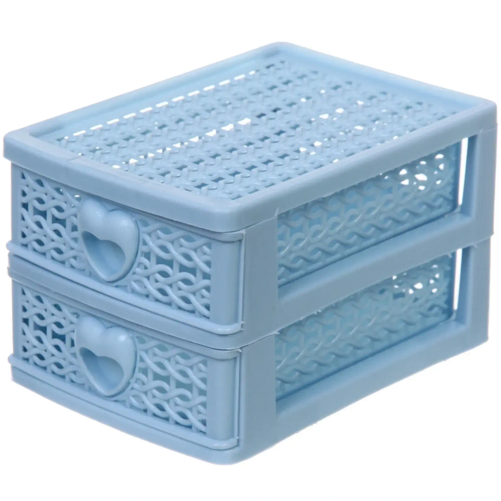 Комод малый «ПАЛЕРМО», цвет голубой, 2 отделения, 13*9*8см