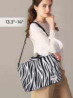 Сумка для ноутбука 13,3" и 14" с ремнем на плечо и 3 отделениями (Зебра)