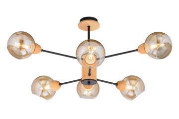 4642/6 BK+WOOD (1) Люстра (RL)