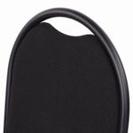 Стул COMFUR РС00Л, офисный, прочный черный каркас, текстиль, чёрный цвет