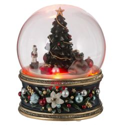 GAEM Фигурка декоративная "Рождество" в стекл шаре (муз, движ, ААх3,н/п), L11 W11 H14 см