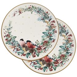 НАБОР ПОДСТАНОВОЧНЫХ САЛФЕТОК "СНЕГИРИ" ИЗ 2 ШТ., ДИАМЕТР=38 СМ