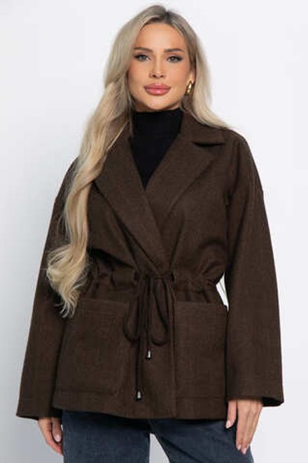 Пальто-пиджак (шоколад) Б15088-7М LT Collection