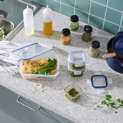 IKEA 365+ Контейнер для продуктов с крышкой, прямоугольный/пластик, 1,0 л
